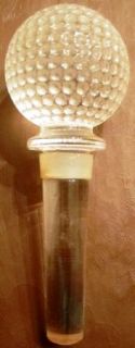 Dimpled Golf Ball Crystal Bottle Stopper Wine Bar Beverage Accessory