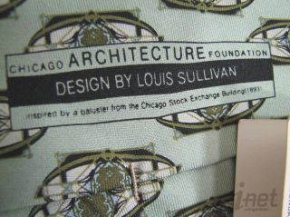 Silk Tie Louis Sullivan Chicago Stock Exchange 3 Colors