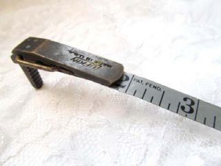 Vintage Lufkin Tape Measure 50 ft. Chrome Clad Steel Rule Old Wind Up