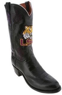 Lucchese Black LSU NCAA Mens Cowboy Boots Made in USA
