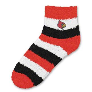 Louisville Cardinals Womens Pro Stripe Sleep Soft Socks