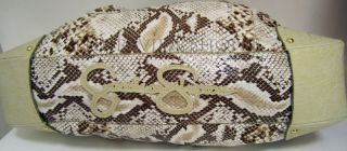 Jessica Simpson Element Tote Bag Camel Snake $108