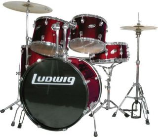 Ludwig Accent CS Wine Drum Kit with Hardware Throne LC1254