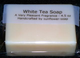 White Tea Soap Handcrafted Womens Luxury Bath Bar