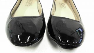 Kors ODETTE Womens Ballet Shoe SZ 7.5 M Black Leather Solid Flat Sale