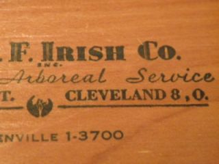 1930s Lowell J Thomas Wood Veneer Business Card Cleveland Oh Charles