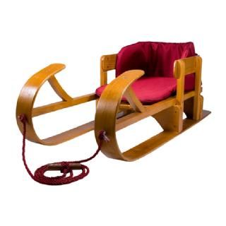 Lucky Bums Kids Heirloom Collection Wooden Baby Boggan Sled Natural