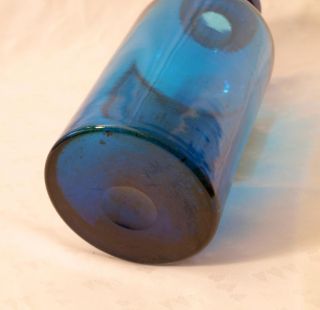 Beautiful Timeworn Blue Glass Apothecary Chemists Bottle Extr