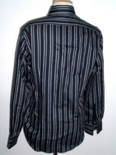 New Hugo Boss Black Label Slim Fit Stripe Dress Casual Cotton Shirt S