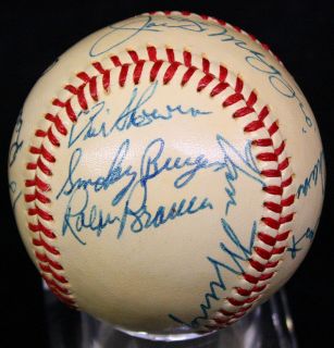 Signed Baseball JSA Joe DiMaggio Luke Appling Larry Doby 10