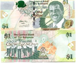 Bahamas 1 Dollar 2008 P 71 Bundle 100 Pcs