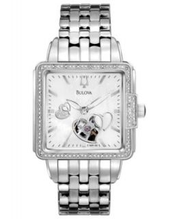 Bulova Watch, Womens Automatic Stainless Steel Bracelet 34mm 96R122