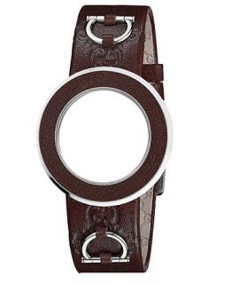 Gucci Watch Strap and Bezel, U Play Brown Guccissima Leather 35mm