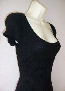MSSP Black Short Sleeve Scoop Neck Sweater Versatile Cocktail Dress M