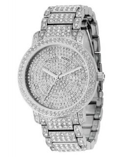 Michael Kors Watch, Womens Crystal Stainless Steel Bracelet 38mm