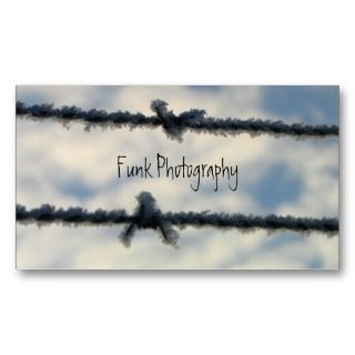 Frost on Barbed Wire Business Card