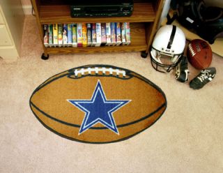 Dallas Cowboys Football Shaped Area Rugs 22x35 Nylon Machine Washable