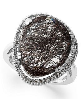 Sterling Silver Ring, Black Rutilated Quartz (11 1/5 ct. t.w.) and