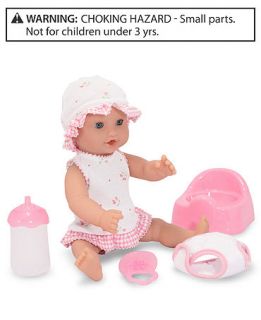 Melissa and Doug Baby Doll, 12 Annie Drink and Wet Doll   Kids   