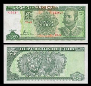 PESOS Banknote CUBA 2006   Antonio MACEO   Baragua Conference   Pick
