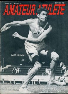 1961 Amateur Athlete Maccabiah Games Israel Mike Herman Track Rafer