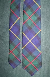 MacLeod 100 Wool Tartan Plaid Necktie Made in Scotland Nice