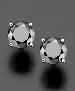 Black Diamond Earrings, 14k White Gold with Diamonds (1 ct. t.w.)