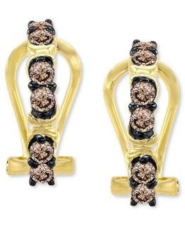 Le Vian 14k Gold Earrings, Chocolate Diamond Line Earrings (5/8 ct. t