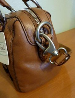 Fossil Maddox Chestnut Brown Small Satchel Handbag Matching Wallet