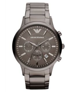 Emporio Armani Watch, Chronograph Gunmetal Tone Stainless Steel