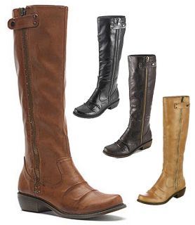 MIA Tall Ruched Riding Style Boots in Black Brown Tan Natural
