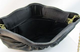 Vintage Magid Black Satin Evening Clutch Handbag Made in Macau