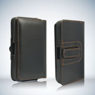Retro Leather Clip Belt Flip Pouch Case for Samsung Galaxy Note i9220
