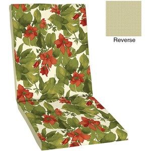 Set of 6 Outdoor Chair Cushion Josephine Quick Dry Fabric Red Floral