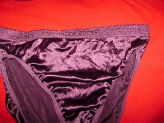 Vintage Victorias Secret Shiney Satin Second Skin Plum Panties