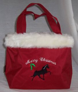 Tennessee Walking Walker Horse Red Christmas Tote Bag New