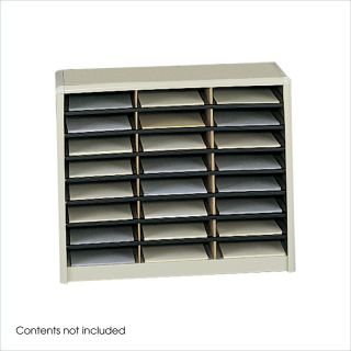 Safco Value Sorter 24 Compartment Flat Files Metal Organizer in Sand
