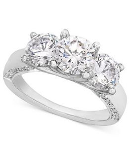 Diamond Ring, 18k White Gold Diamond Three Stone Engagement (3 ct. t.w