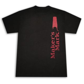 Makers Mark Bottle Wax Top Black Graphic Tee Shirt