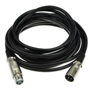 Black Mic Microphone XLR Male to XLR Female F M Extension Cable