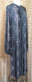 Malene Birger Silky Gray Patterned Long Sleeve Gorgeous Slinky Dress M