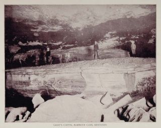 1893 Orig Duotone Print Giants Coffin Mammoth Cave KY Original