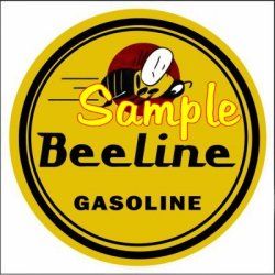 Beeline Gas Vinyl Stickers Decals Gasoline Pump Signs Globes