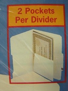 Adhesive Pocket Dividers Letter Size Manila No SFP11SA UPC68030