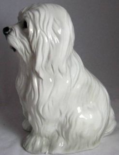 Intrada of Italy Large Maltese Ceramic Dog Free s H