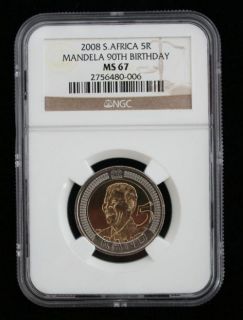 Nelson Mandela NGC MS 64 MS65 MS66 MS67 90th Birthday Coins