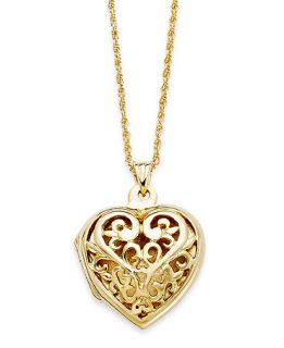 Giani Bernini 24k Gold Over Sterling Silver Necklace, Filigree Heart