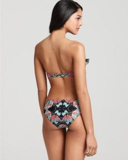 Mara Hoffman Lotus Black Ruffle Bustier Bikini Swimsuit XS Extra Small