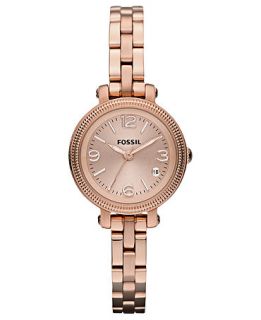 Fossil Watch, Womens Heather Mini Rose Gold Tone Stainless Steel