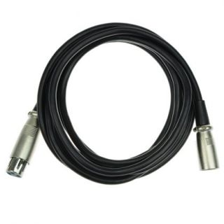 MIC Microphone Cable XLR Cable XLR Male to XLR Female 10FT / 3M Black